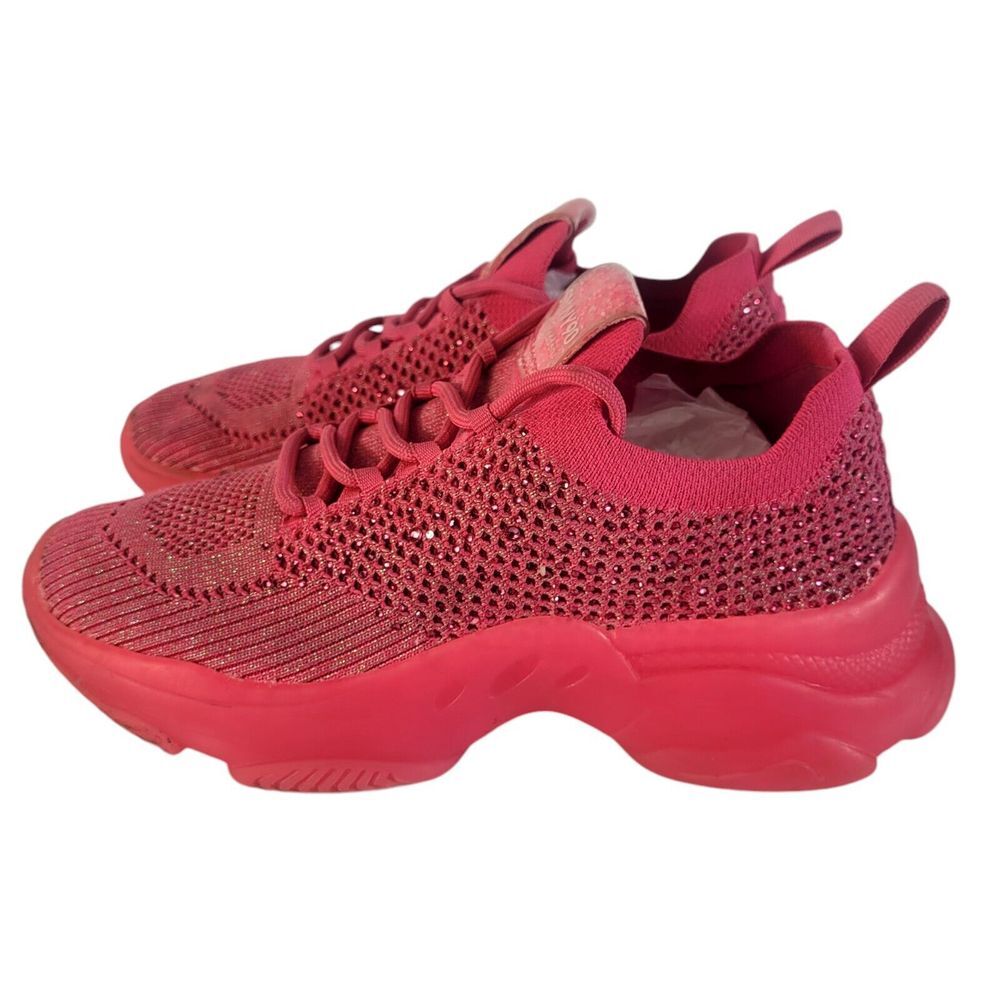 Steve Madden SM NY90 Pink Rhinestone‎ Jmiss Sneaker Sz 4 Running Shoe